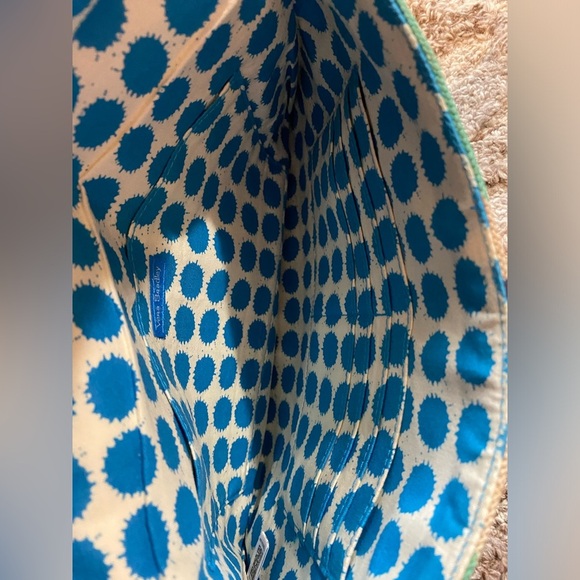 Vera Bradley Blue and Green Patterned Clutch - Picture 9 of 12